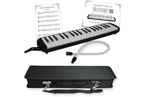 Tuyama® TMD-137A Melodica - 37 Tasten - mit Mundstück, Mundschlauch, Koffer, Grifftabelle und Notenbeispielen