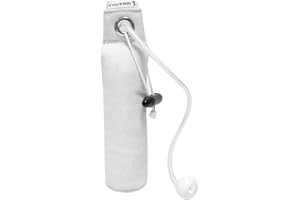 Dog & Field Puppy Training Dummies - White. 100g Canvas Training Dummy With Short & Long Throw Toggle For Obedience & Retrieval Practice. Lightweight Water Float Dummy, Gundog Training Equipment