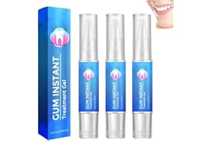 GOKAME Gfouk Gum Instant Treatment Gel, Ceoerty Gum Shield Therapy Gel,Gum Instant Treatment Gel, Gum Instant Soothing Gel,Perispot Gum Gel for Teeth Whitening Essence Pen (3pcs)
