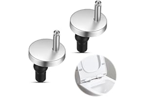 WEHOOM 2 Pièces CharnièRes de Siège de Toilettes, Fixation Abattant WC Universelles, Avec Vis Caoutchouc Rechange, UtiliséEs Pour Installer et Fixer Le Siège de Toilettes, Adaptées à la Plupart des Toilettes