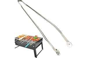 QURYGIN 30cm Pince A Barbecue A Roulette - Pinces En Métal Pour Barbecue, Pince Barbecue Longue, Pince Retourne Saucisse, Pince Cuisine Inox, Pinces À Steak Polyvalentes, Pince À Grillade, Pince A Barbecue