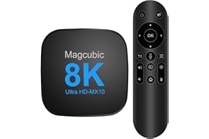 MAGCUBIC Android TV Box 13.0 4GB RAM 64GB unterstützt 8K 2023 mit WiFi 5 2.4G 5.0GHz RK3528 Chipsatz BT5.0 3D HDR10 USB 3.0 Smart mit Sprachfernbedienung