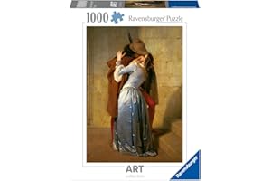 Ravensburger - Puzzle Arte 1000 Pezzi Hayez: Il Bacio | Puzzle Per Adulti | Per Tutta La Famiglia | Con Una Misura Di 70x50 Cm | Regalo Adulti | Regali Natale