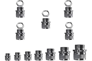 FLEX-IT FLEXIBLE CONDUIT 25mm Quality Swivel Metal Fittings to Suit 25mm Galvanised Steel & 25mm PVC Covered Steel Flexible Conduit - 5 Pack