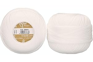 Anchor 4805008-00001 - Hilo de ganchillo (100% algodón, 1, grosor 8, 50 g, 75 g)