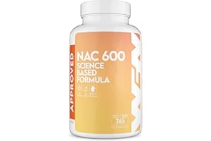 WORLD'S FOOD NUTRITION WFN Approved NAC N Acetyl Cysteine - 600 mg par gélule - 365 gélules - 12 mois d'approvisionnement - Hautement dosé, vegan, sans additifs - Fabriqué et testé en Allemagne