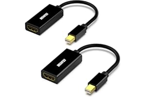 Mini DisplayPort to HDMI Adapters 2 Packs, BENFEI Mini DP(Thunderbolt) to HDMI Adapter Gold-Plated Cord for MacBook Pro, MacBook Air, Mac mini, Microsoft Surface Pro 3/4, etc