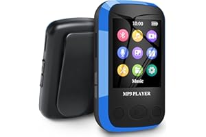 GOOPOOL Bluetooth 5.0 MP3-Player, Sport-Musik-Player 32GB mit 1,7-Zoll-TFT-Bildschirm, eBook, Sprachaufzeichnung, inkl. Kopfhörer, unterstützt bis zu 128 GB TF/Micro SD-Karte