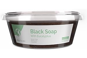 Fatima's Garden Savon Noir à l'Eucalyptus - Nettoyant Purifiant, 150g