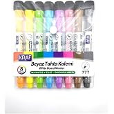 Kraf Beyaz Tahta Kalemi Mıknatıslı &amp; Silgili 8&rsquo;li 777