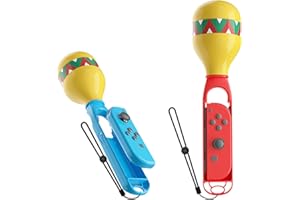 Tefelan Samba Maracas - Juego de 2 empuñaduras compatibles con Samba de Amigo: Party Central, mando de juego para Switch/Switch OLED R/L