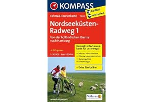 Nordseeküstenradweg 1, Von der holländischen Grenze nach Hamburg/Elbe 1 : 50 000: Fahrrad-Tourenkarte. GPS-genau: 7049
