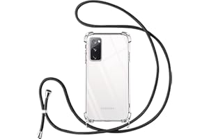 Vauki handyband für Samsung Galaxy S20 FE 5G hülle mit Band Handyhülle Silikon Transparent zum Umhängen Stoßfest mit Kordel Necklace Schnur TPU Bumper Case für Samsung S20 FE 5G