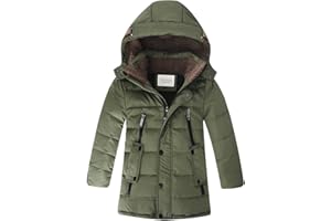 amropi Abrigo para Niño Invierno Chaqueta de Plumas con Capucha Cálido Parka por 5-12 años