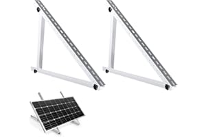 MENAYODA 1 paire de support pour panneau solaire 114 cm, panneau solaire en aluminium de 45 pouces, montage modules PV, angle réglable de 0 à 90 °, kit de montage pour supports de toit,centrale de balcon