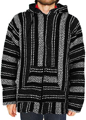 Baja Joe Unisex Full Zip-Up Hoodie Jacket Black M