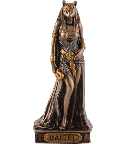 Statuette Égyptienne Avec Miroir – Louvre – Sculpture Déco Vintage