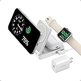 Anker MagGo 3in1 Kablosuz Katlanır Şarj B25M8, Beyaz | Qi2 Sertifikalı Kablosuz Şarj Standı iPhone 17 - 12 Serisi, AirPods, A