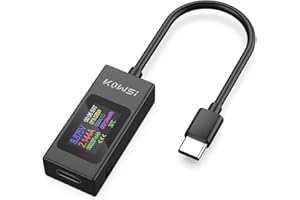 YEREADW USB C Tester Messgerät Strommessgerät Multimeter Typ-C PD Strommesser Spannung und Strom Voltmeter 4-30V 0-6.5A QC Power Meter Kapazität Spannungsprüfer