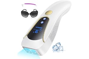BLISSKY 3 In 1 Epilatore Luce Pulsata con Ghiaccio Funzione, 999,900 Luce Pulsata, 9 Livelli di Energia (Max 19,35J), Laser Epilatore per Viso, Ascelle, Gambe, Braccia, Linea Bikini