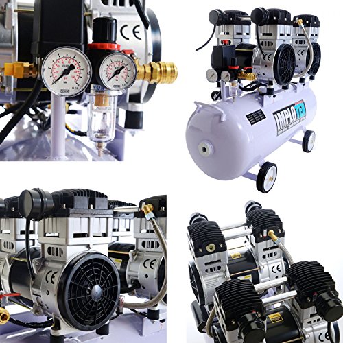 3000W 4PS Flüster – Kompressor Druckluftkompressor 65dB leise ölfrei IMPLOTEX - 2