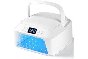 JODSONE Lámpara Uñas Semipermanentes U V LED con Almohadilla para Manos y Espacio Amplio para Salón - Portátil con Doble Pantalla, Secado Rápido para Uso Profesional