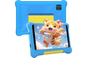 HotLight Tablette Enfants 7 Pouces Android 13 Tablette pour Enfant avec 5GB RAM+32GB ROM(TF 128GB), Contrôle Parental, GMS, WiFi, Bluetooth, Kids Tablette Tactile Éducative avec Kid-Proof Étui(Bleu)