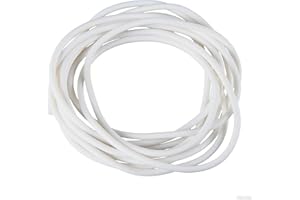 SILKWISH 5 Meter Schaumstoff Dichtstreifen, Ø 3mm Fugen Dichtschnur, Silikon-Schaumstoff-Dichtungsstreifen, Dichtung Schaum Rundschnur, Runde Dichtschnur für Fugen, Fugenfüllprofil für Basteln Rohr Handwerk