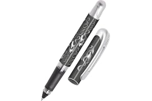 ONLINE stylo roller ergonomique Phoenix│ pour l'école et le lycée │ poignée souple pour gauchers et droitiers │ cartouches d'encre standard, rechargeables, couleur bleue │ stylos pour étudiants