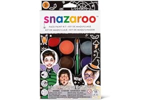 Snazaroo Zestaw do makijażu na Halloween, paleta do makijażu z pędzlem, gąbką i instrukcją (może nie być dostępna w języku polskim), 8 kolorów