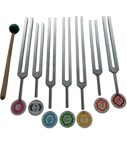 Om Industries 9 Sacred Solfeggio Heavy Tuning Fork with Mallet
