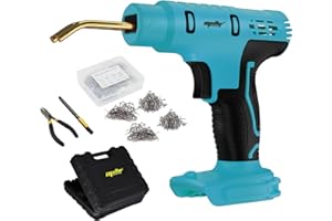 WITLIGHT Mellif Kunststoff Schweißgerät für Makita Akku 18V, kabellos Plastik Schweißgerät mit 400pcs Heißhefter 6 Typen, 2S schnelles Aufheizen, Kunststoffschweißgerät für Plastik (AKKU NICHT Enthalten)