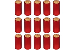 Toddmomy 100 Pz Capsule Termoretraibili in PVC, Vino Rosso Opaco Termoretraibile Capsule Bottiglia Vino Tappi Termoretraibili Vino Termoretraibile Maniche Tappi per Cantine E Uso Domestico