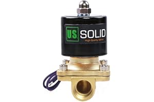 1/2" Brass Electric Solenoid Valve 12V DC G Thread Normally Closed VITON from U.S. SOLID