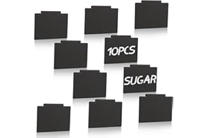 DIVINA VITAE Blacck Premium Etykiety na kosze, plastikowe etykiety, z klipsem, zdejmowalne, do pojemnikow, pudełko do organizacji, 10 szt