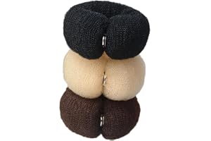 Housoutil 6st Nylon Hår Donut Bun Makers Med Spänne Enkel Stylingverktyg För Kvinnor För Bröllop Prom Och Kvällar