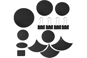 SISINKAL 14Pcs Drum Mute Pads Set, Rubber Foam Silencer Kit for Quiet Drumming Practice at Home or Studio, for Noise Reduction on Drum Heads and Cymbals, Black