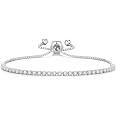 Bracciale Tennis Bianco Swarovski Elements Cristalli Originali 2mm in