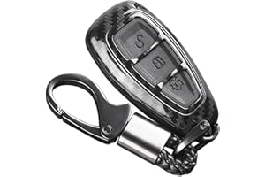 IRFORA ford focus accessories, key cover,ford focus key fob cover,Keychain Case, Carbon Fiber Remote Key Fob Cover Case Compatible with Ford/Focus/Fiesta/Kuga/C-Max