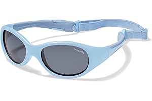 Mausito Lunettes de soleil enfant 2-4 ans & 5-8 ans monture flexible & bandeau ajustable et amovible | Lunettes de soleil enfant protection 100% UV & sans BPA | Design européen, maintien parfait