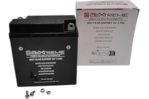 2EXTREME Batterie 6N11A-BS 6V 11Ah AGM 121x58x130mm kompatibel für BMW R26 R27 Simson S50 S51 SR50 SR80 Heinkel Bella MZ – wartungsfreie Motorrad Starterbatterie
