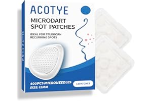 ACOTYE Microdart Anti Pickel Patch – Microneedle Akne Patches mit Salicylsäure & Teebaumöl, Hydrocolloid Patches gegen große Pickel im Gesicht, Kinn oder Rücken (18 Stück) (L, stück, 18)