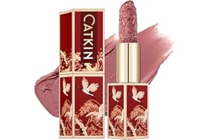 CATKIN Rossetto Opaco Colore Intenso, Formula A Lunga Durata e Idratante, con Vitamina E, Effetto Naturale, Finish Satinato, per Sensibili Labbra, 3.2g (CP175)