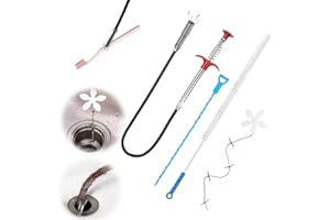 GYHMTOO 4 szt. spirala odpływowa do zlewozmywaka, 30 cm, hak do czyszczenia, spirala do czyszczenia rur, szczotka do czyszczenia rur, szczotka do czyszczenia rur, szczotka do odpływu, narzędzie do czyszczenia