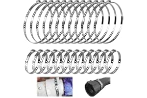 ORTVIAI 30 Pièces Collier de Serrage Inox, Collier de Serrage Métallique, 20-120mm Pince a Collier Durite, Collier Soufflet Cardan pour Tuyau D'eau, Câble, etc