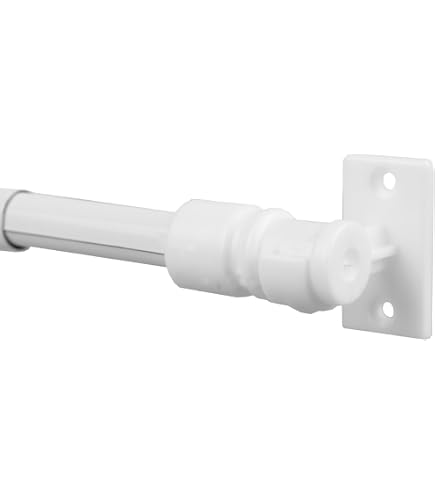 Tringle à Rideaux Extensible 55-85 Cm - Blanc - Sans Perçage, Collage Ou Vissage - Pour Fenêtres Cuisine, Salle De Bain - 11