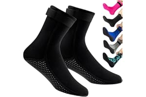 HINATAA Calcetines de Neopreno, Escarpines Calcetines de Buceo 3mm, Antideslizantes Térmicos Calcetín con Velcro, Calcetines de Neopreno para Hombres y Mujeres, para Buceo, Surf
