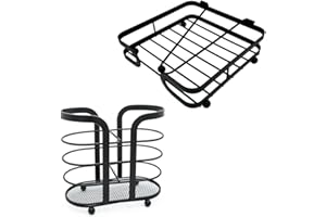 TRM Company - Portatovaglioli e Portabicchieri da Tavolo Antivento - Design Moderno per Il Tuo Tavolo. Ideale per PIC Nic o Porta tovaglioli portabicchieri, Idea Regalo (Set 2 Pezzi)