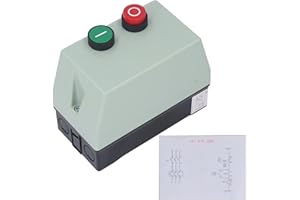 HYUDUO Interrupteur magnétique, démarreur étanche et ignifugé pour systèmes monophasés 220 V/230 V et triphasés 380 V/400 V, boîtier d'interrupteur magnétique 9 A à 13 A, protection du circuit de commande