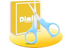 Dimiff Forbicine per Unghie per Bambini e Lima, con Coperchio Protettivo, Blu Forbici per Manicure per Bambini, Punte Arrotondate, per Tagliare le Unghie dei Bebè Forbicine